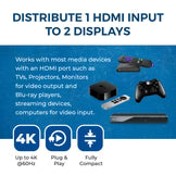 HDMI Splitter 1×2, HDMI 2.0