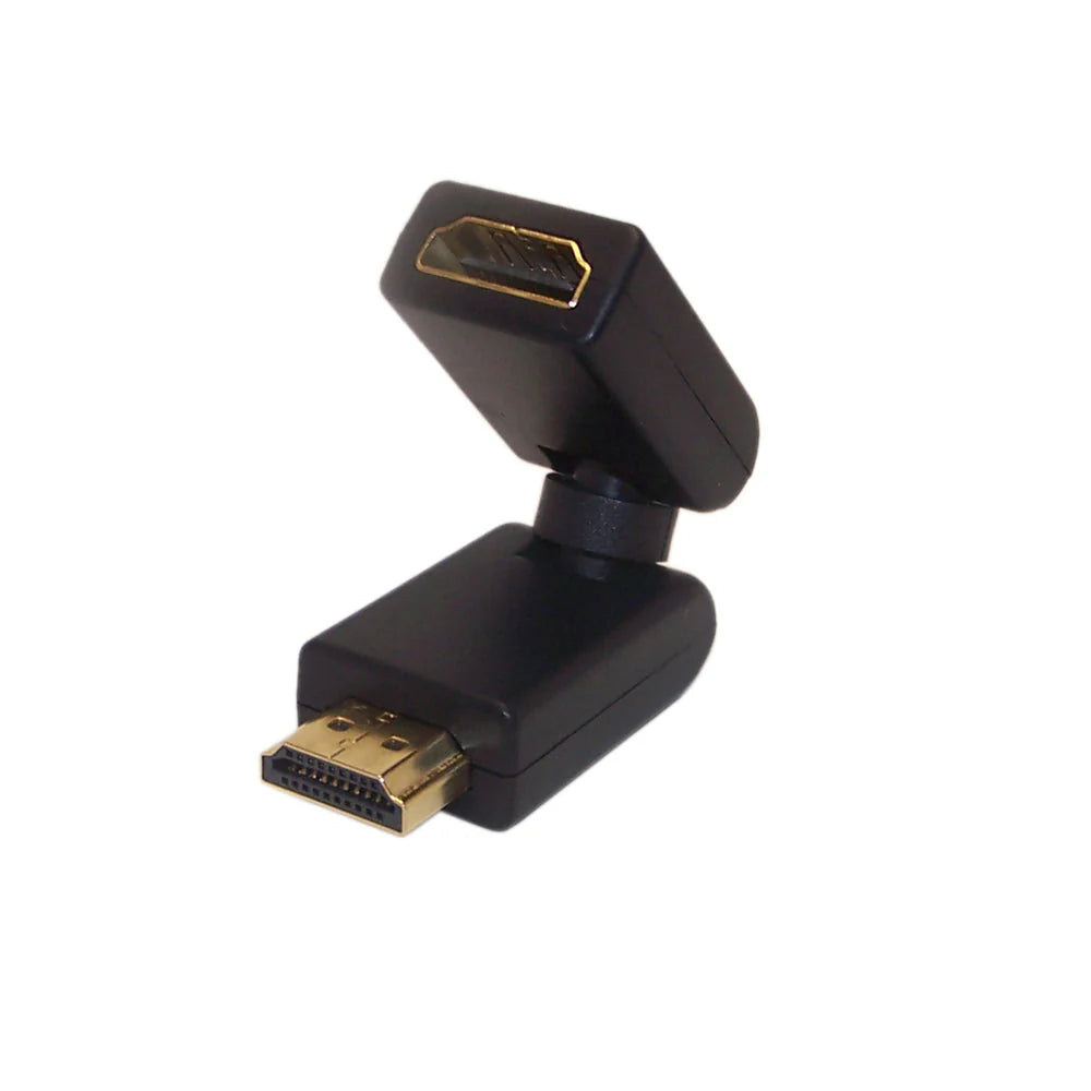 HDMI Swivel Port‑Saver Adapter (Male → Female) 360°