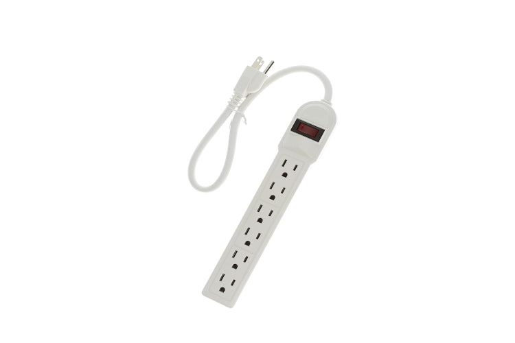 1.5 ft 6‑Outlet Surge Protector 14 AWG/3 15 A 90 J