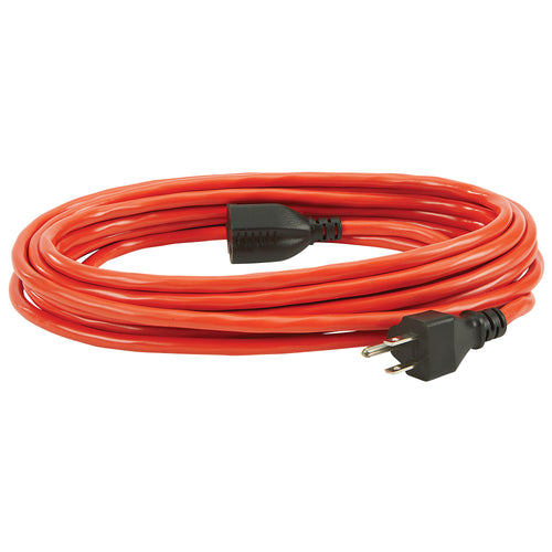 25 ft Extension Cord 16/3 SJTW, Orange with Black Plug