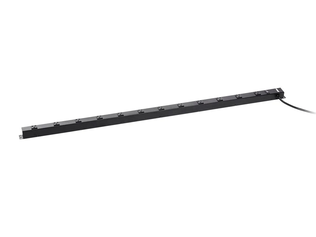 4 ft 12‑Outlet Metal Power Strip with 6 ft Cord