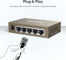 Load image into Gallery viewer, w G1005D 5‑Port Gigabit Desktop Switch