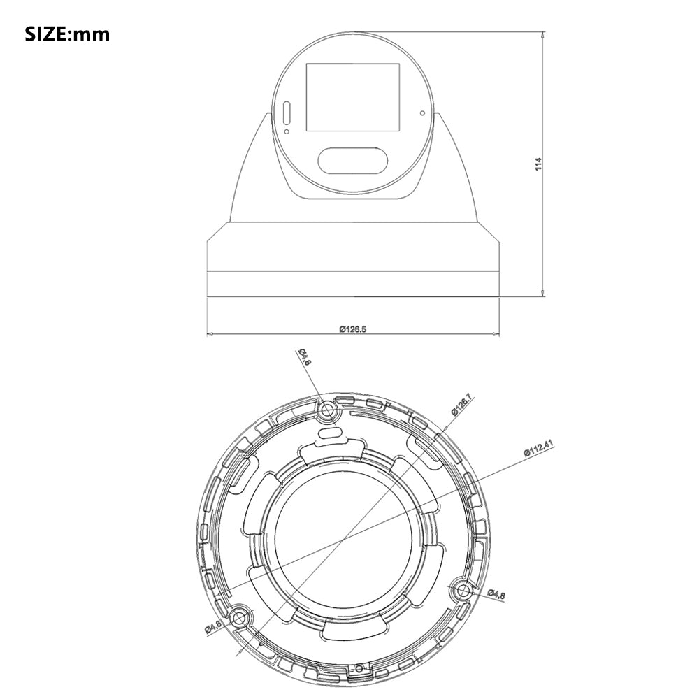 BC-IE352WW-8MA-PMST Dimensions View