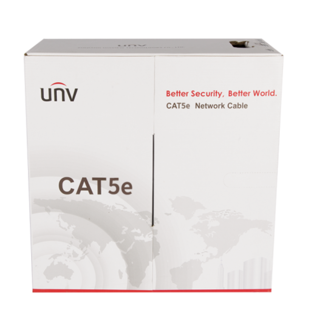 1000 ft Cat5e UTP Solid Cable – Black, 24 AWG, 350 MHz