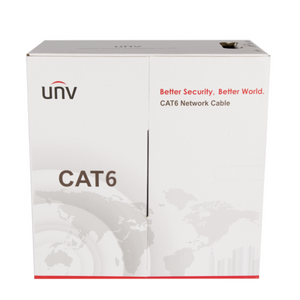 1000 ft Cat6e UTP Solid Cable – White, 600 MHz