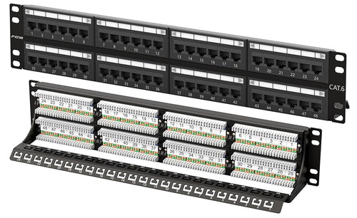 Cat6 48‑Port Rack Patch Panel