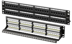 Cat6 48‑Port Rack Patch Panel