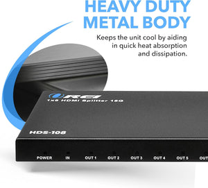 HDMI Splitter 1×8, HDMI 2.0