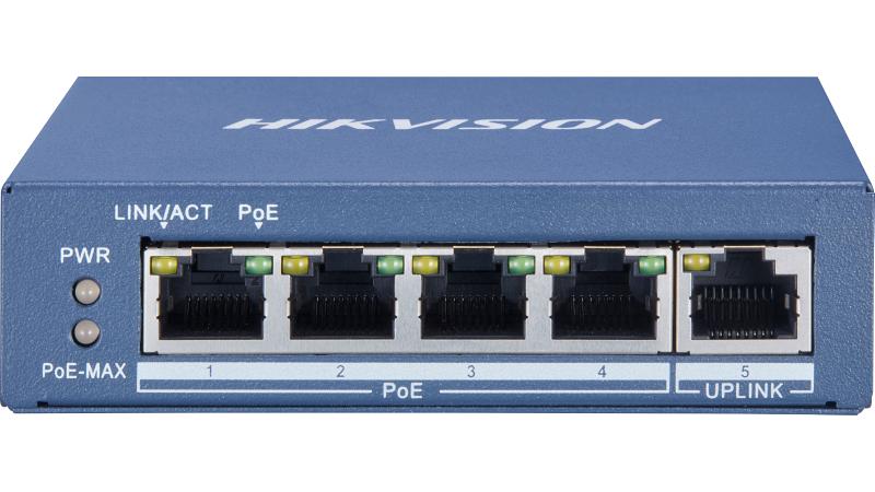 Hikvision DS‑3E0505P‑E/M 5‑Port 10/100 PoE Switch