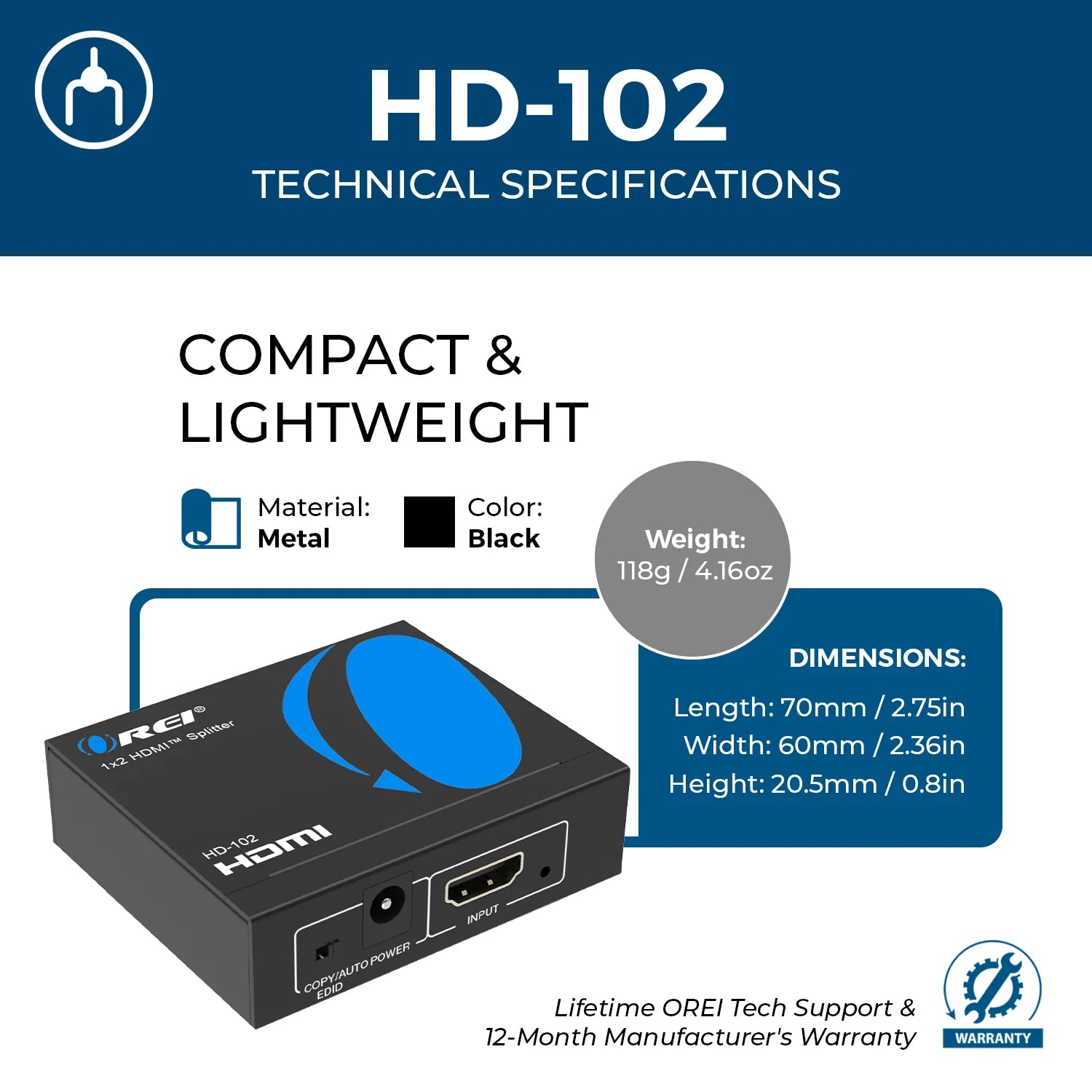 HDMI Splitter 1×2, HDMI 1.4