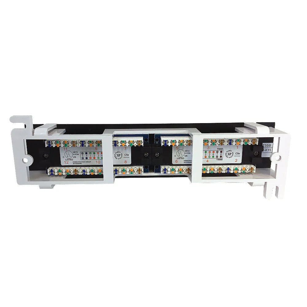 Cat5e 12‑Port Wall‑Mount Patch Panel