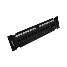 Load image into Gallery viewer, Cat6 12‑Port Wall‑Mount Patch Panel