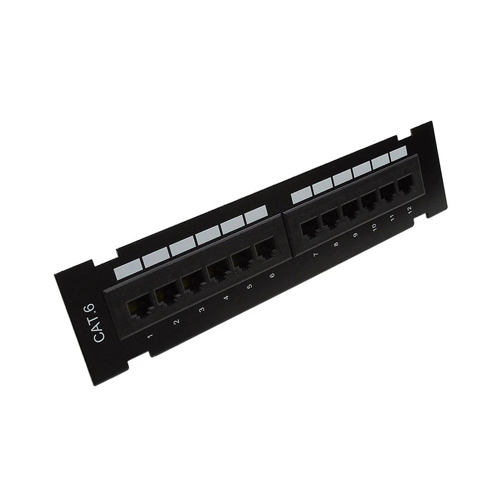 Cat6 12‑Port Wall‑Mount Patch Panel