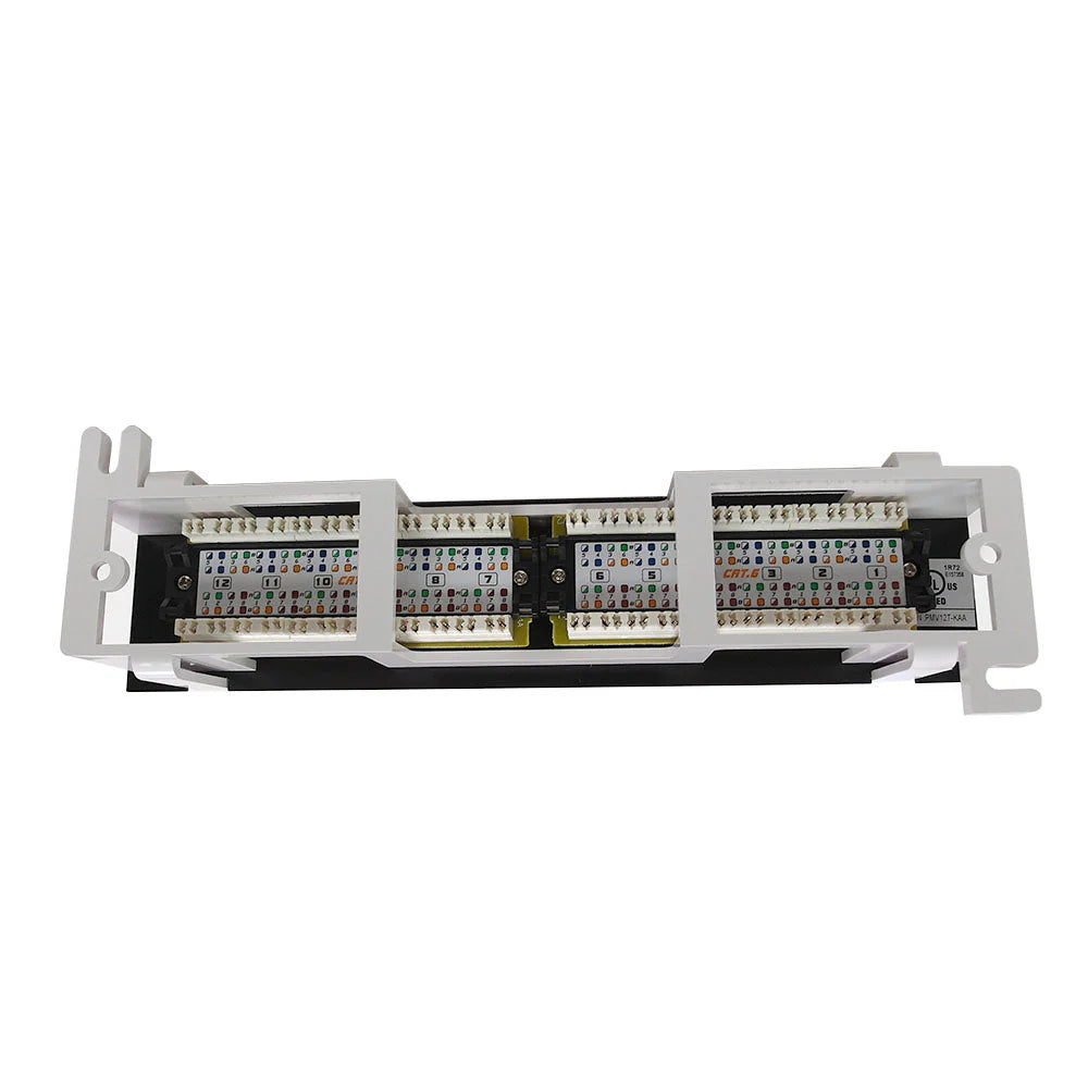 Cat6 12‑Port Wall‑Mount Patch Panel