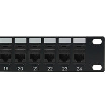 Load image into Gallery viewer, Cat6 24‑Port Rack Patch Panel
