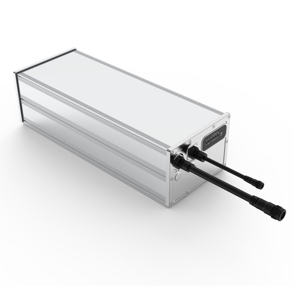 Battery module aluminum housing with LED indicator