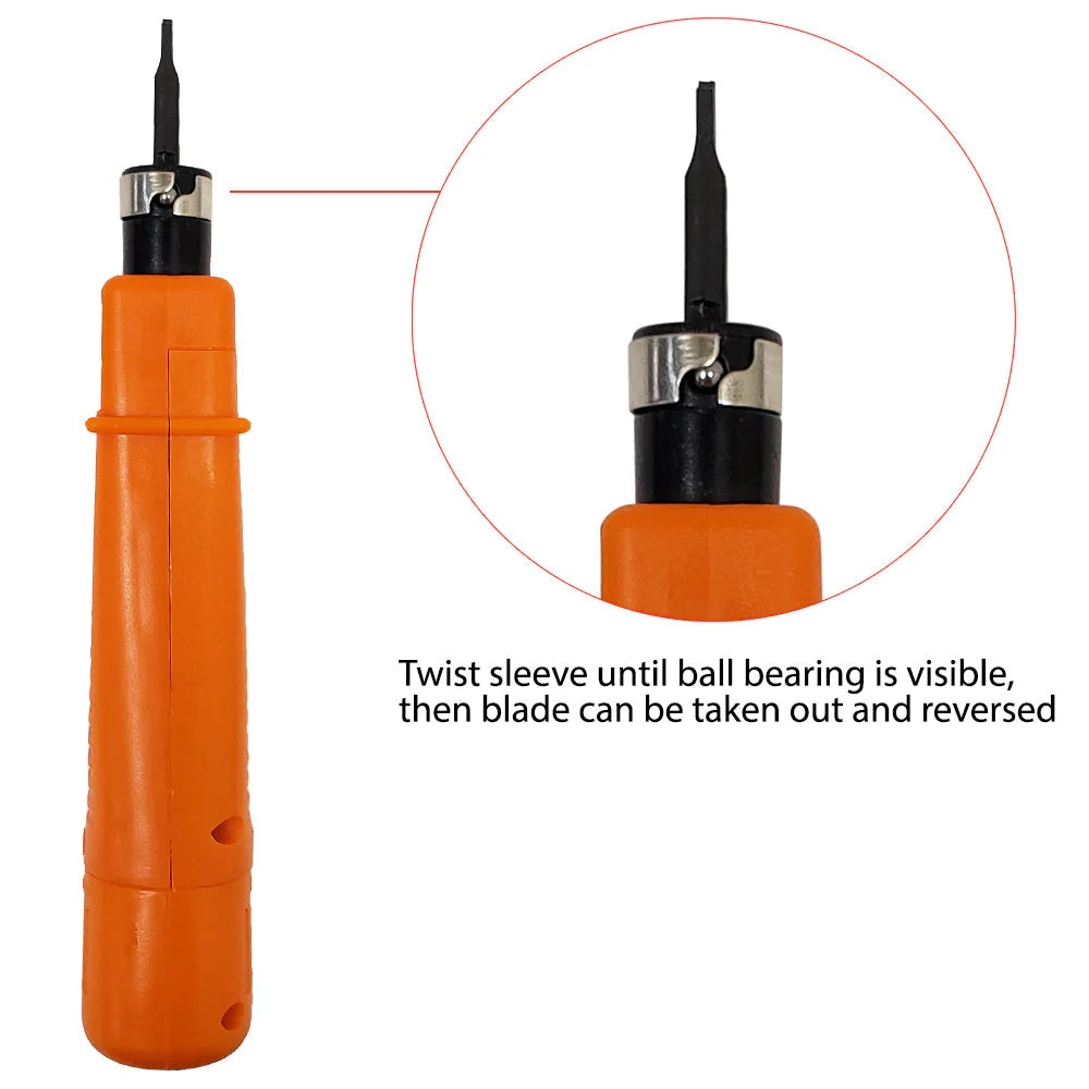 110 Adjustable Impact Punch‑Down Tool with Blade