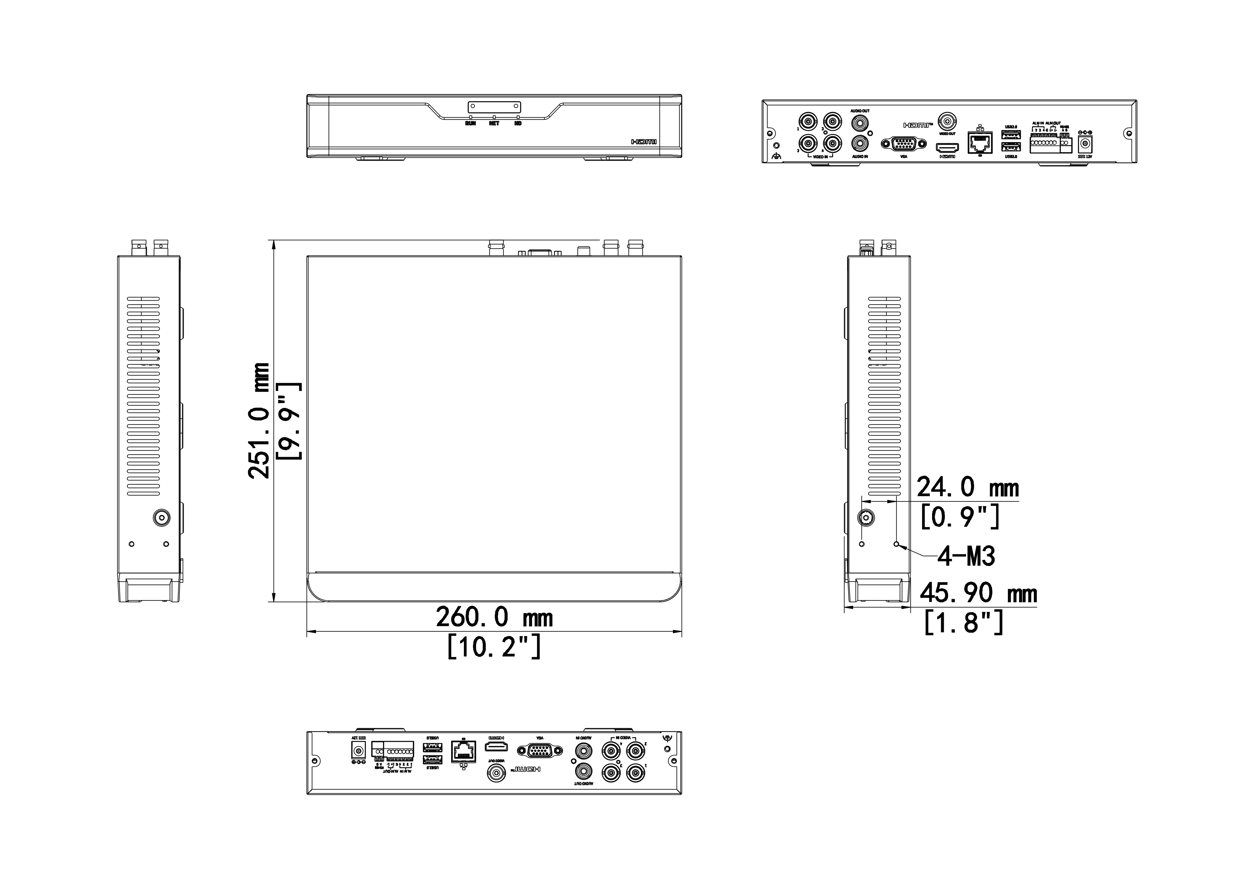 XVR301‑08U3 • 8‑Channel Hybrid DVR