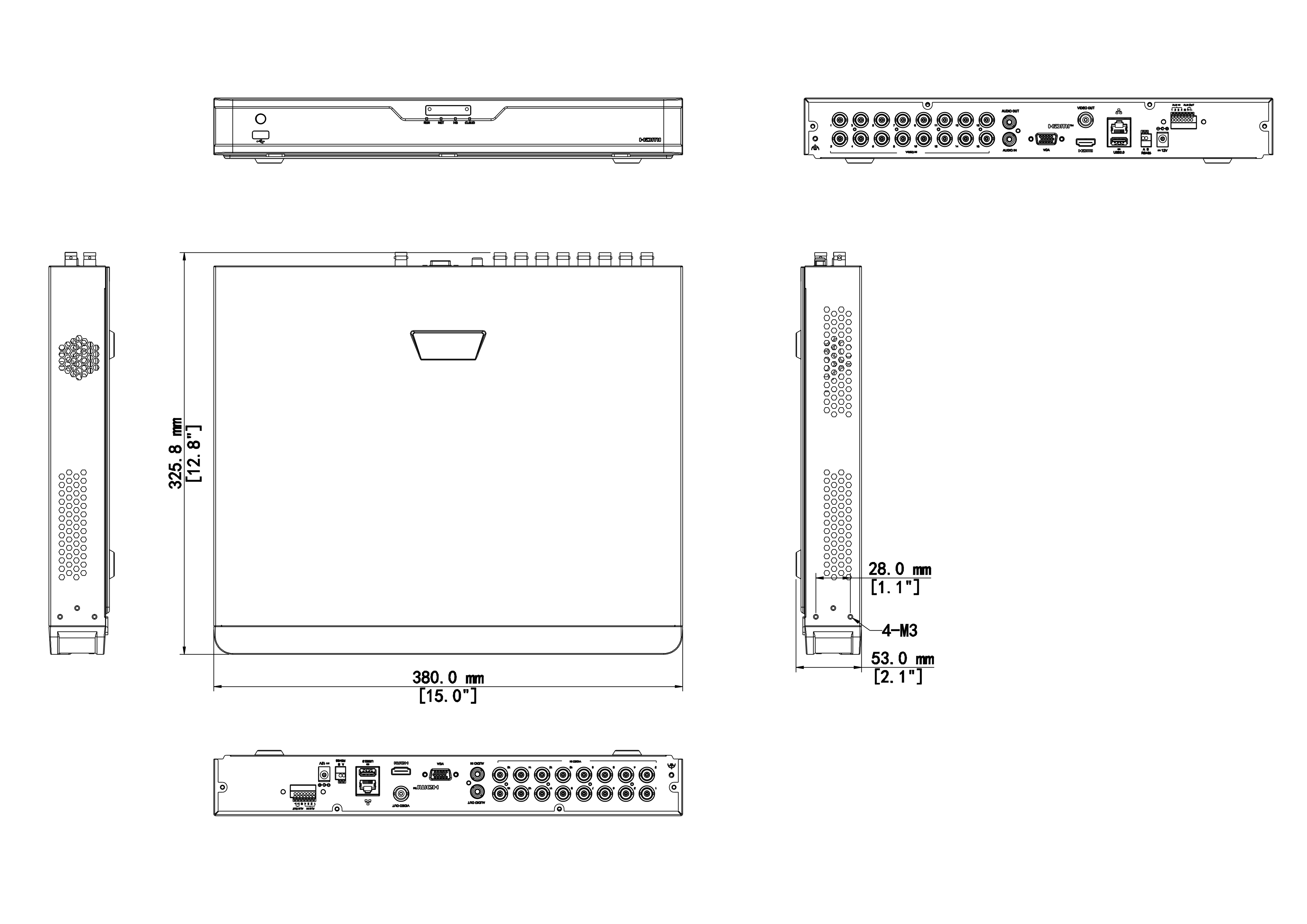 XVR302‑16Q3 • 16‑Channel Hybrid DVR