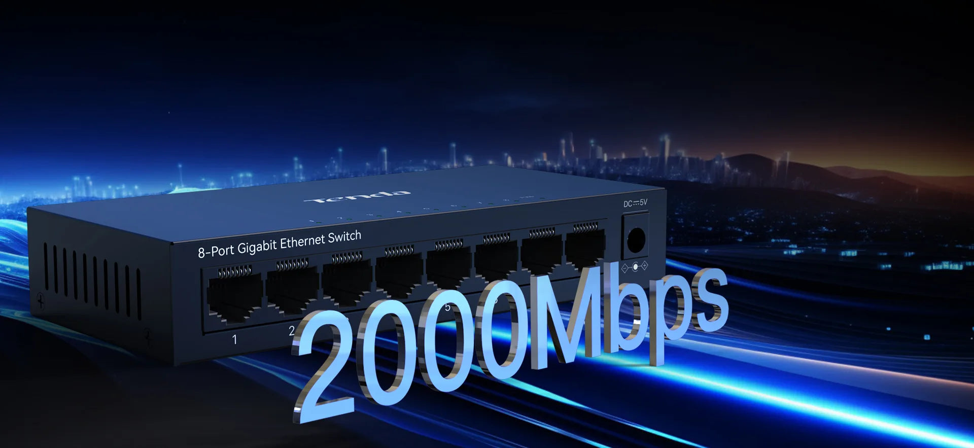 Tenda G1008D 8‑Port Gigabit Desktop Switch