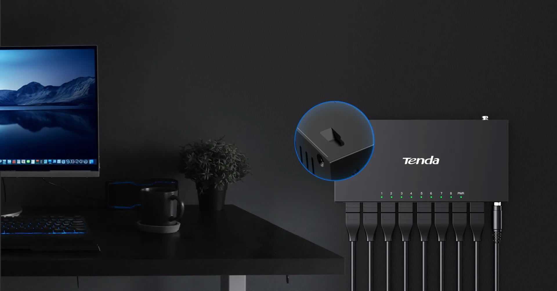 Tenda G1008D 8‑Port Gigabit Desktop Switch