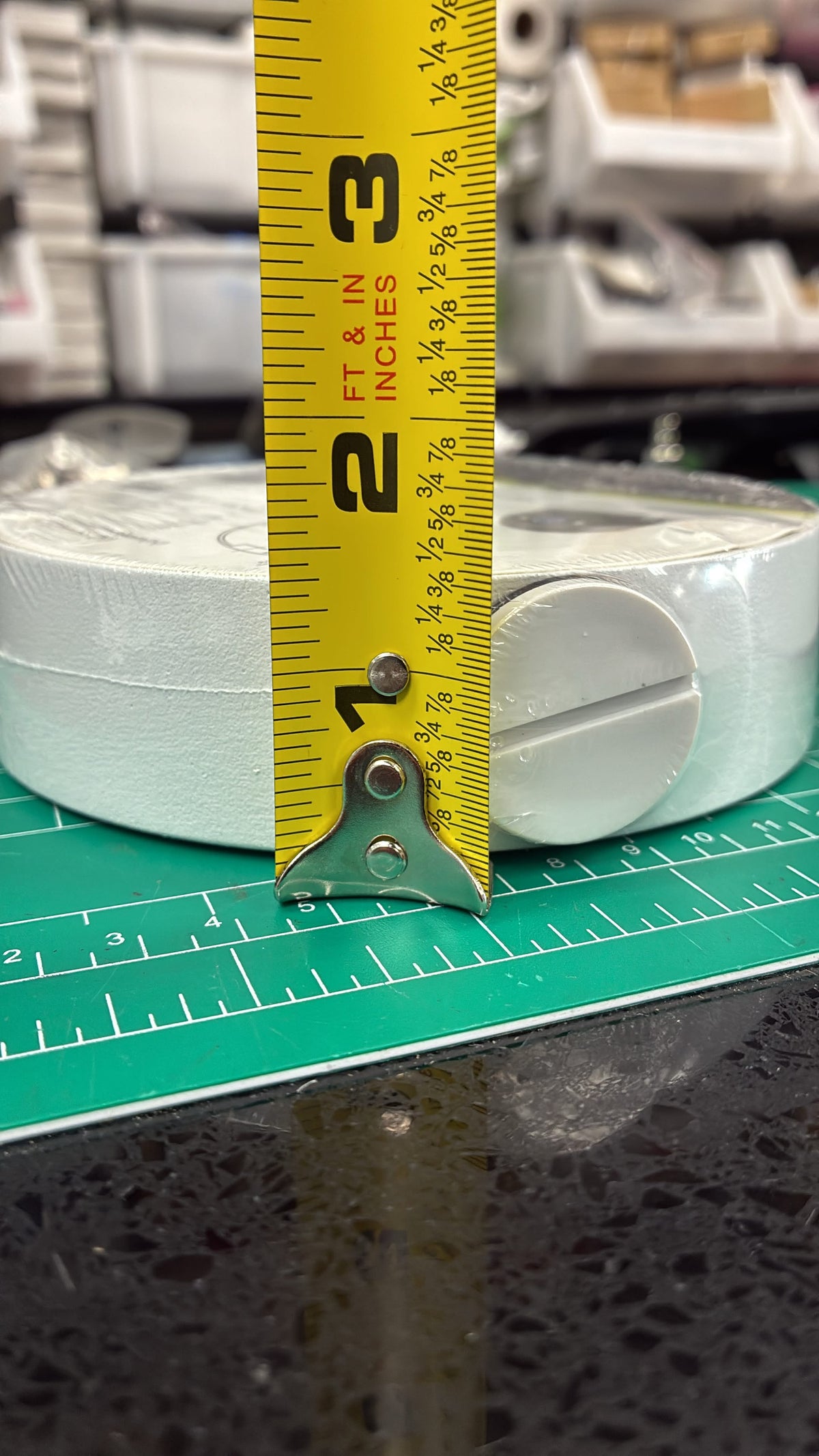 BOX-JBOX3W junction box height, about 1.53 in (39 mm)