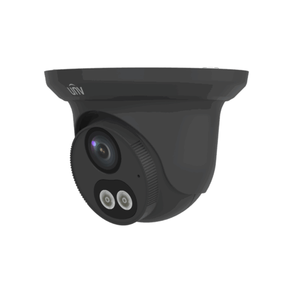 IPC3618LB-AF28K-DL-BK Uniview 8MP Dual Light Fixed Turret Camera, 2.8mm, Black