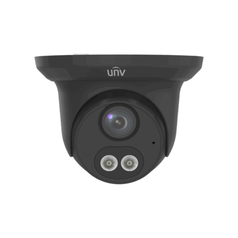 IPC3618LB-AF28K-DL-BK Uniview 8MP Dual Light Fixed Turret Camera, 2.8mm, Black