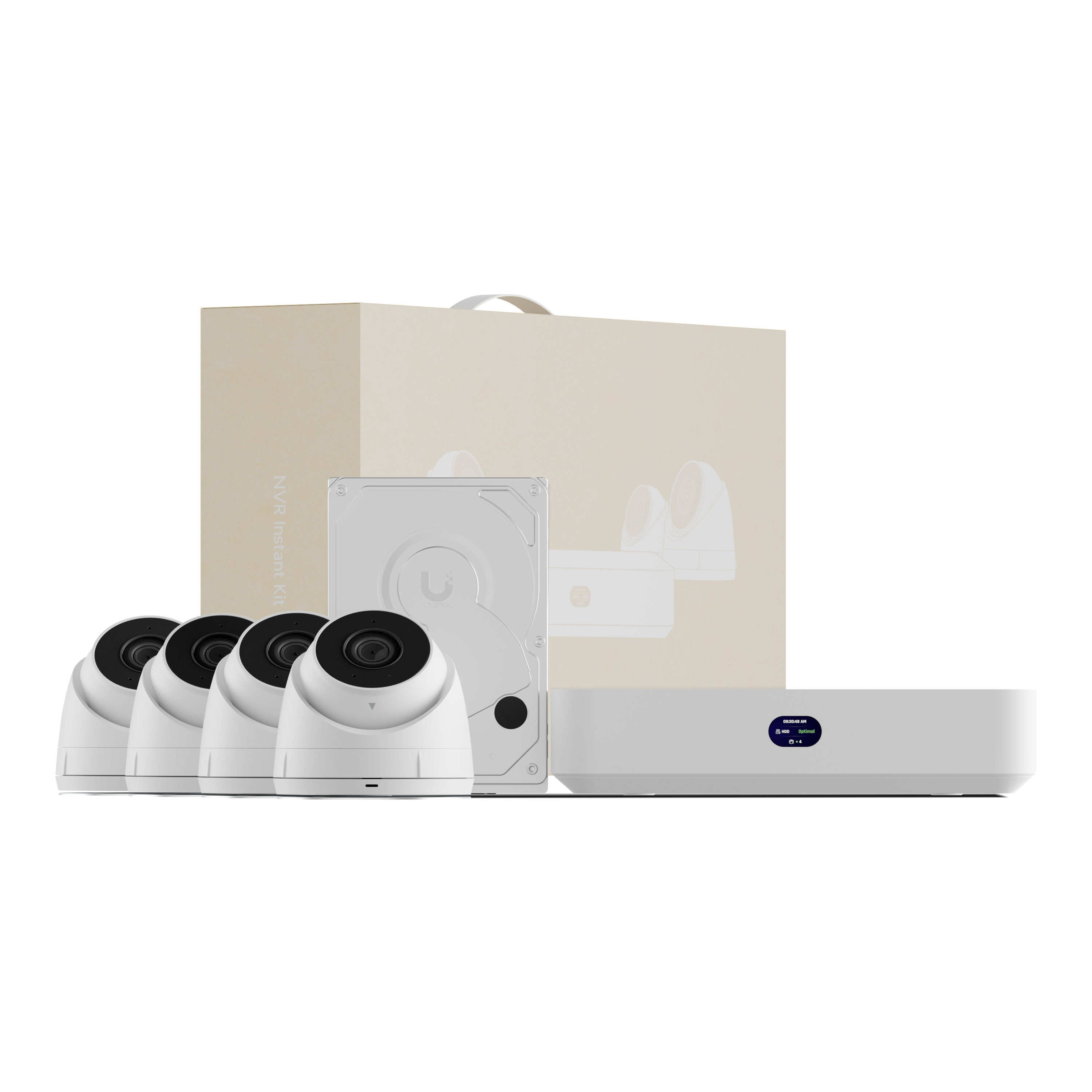 UniFi NVR Instant Kit with 4 G5 Turret Ultra cameras and 1TB HDD