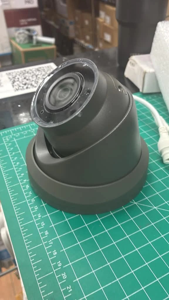NC228-XDU Grey 8MP 4K IR turret camera - angled view