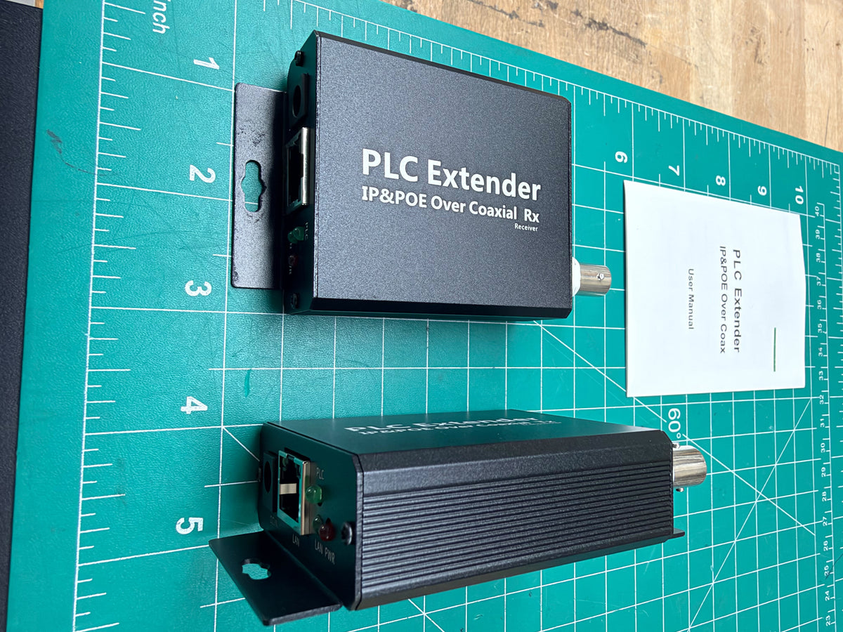 OTK-POE-COX receiver angled view and side profile with BNC port