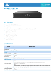 NVR301-08X-P8 8-Channel Compact PoE NVR