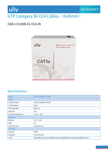 1000 ft Cat5e UTP Solid Cable – Black, 24 AWG, 350 MHz