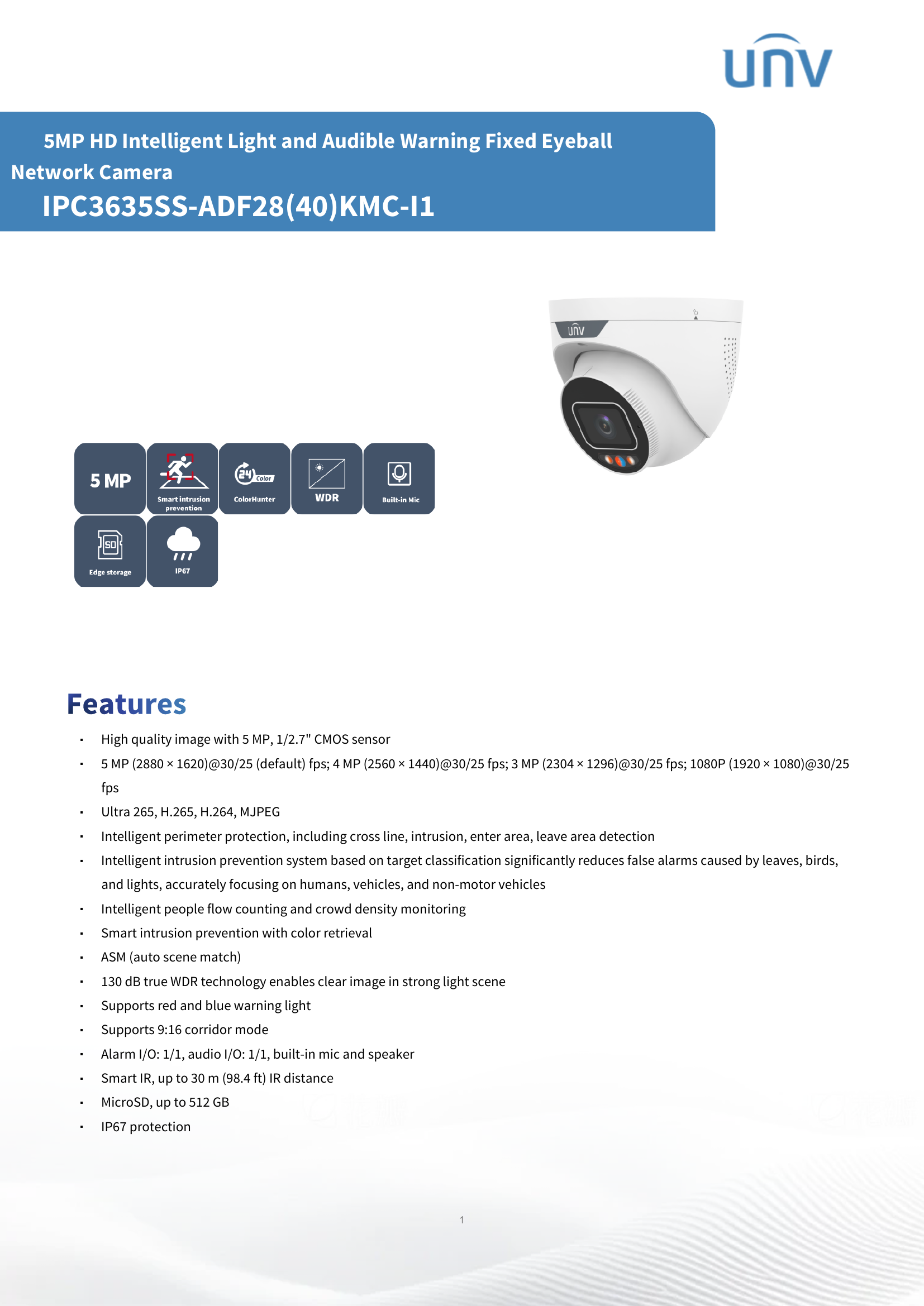 Tri-Guard 2.0 Color Retrieval AI Dome 4MP