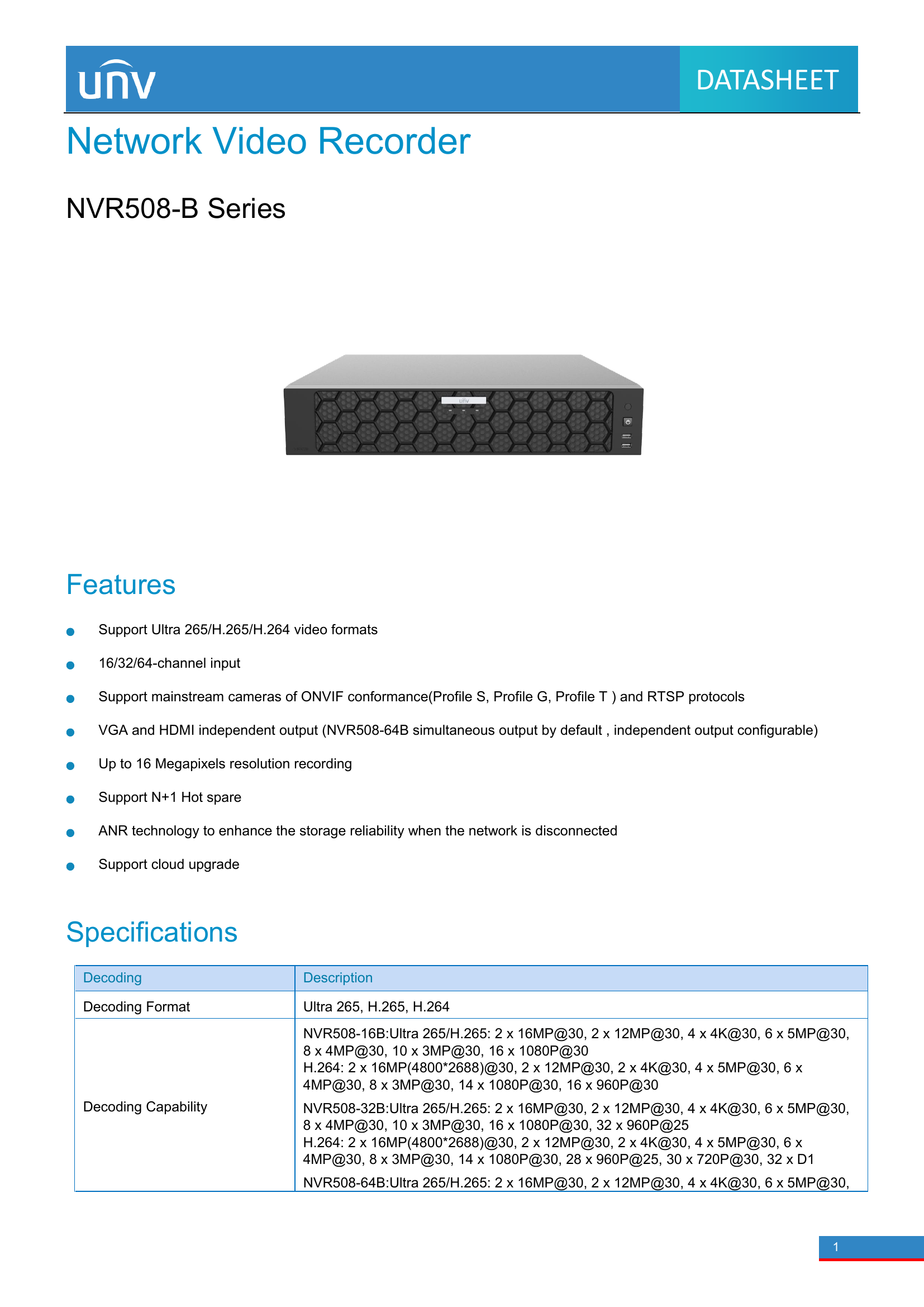 NVR508-64B 64-Channel Enterprise RAID NVR