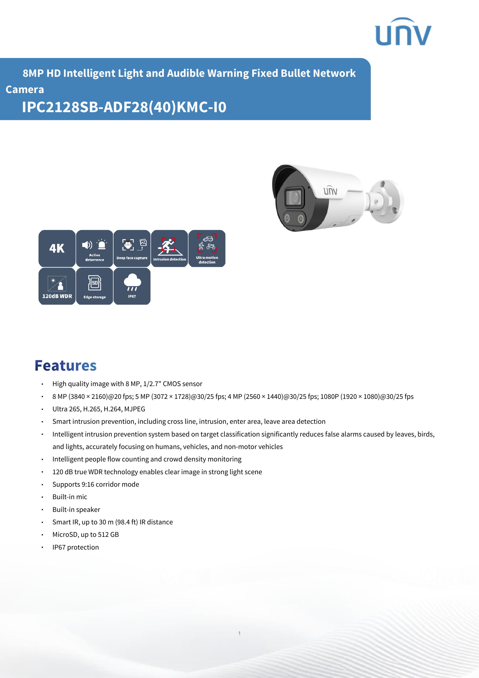 Tri-Guard Active Deterrence AI 8MP