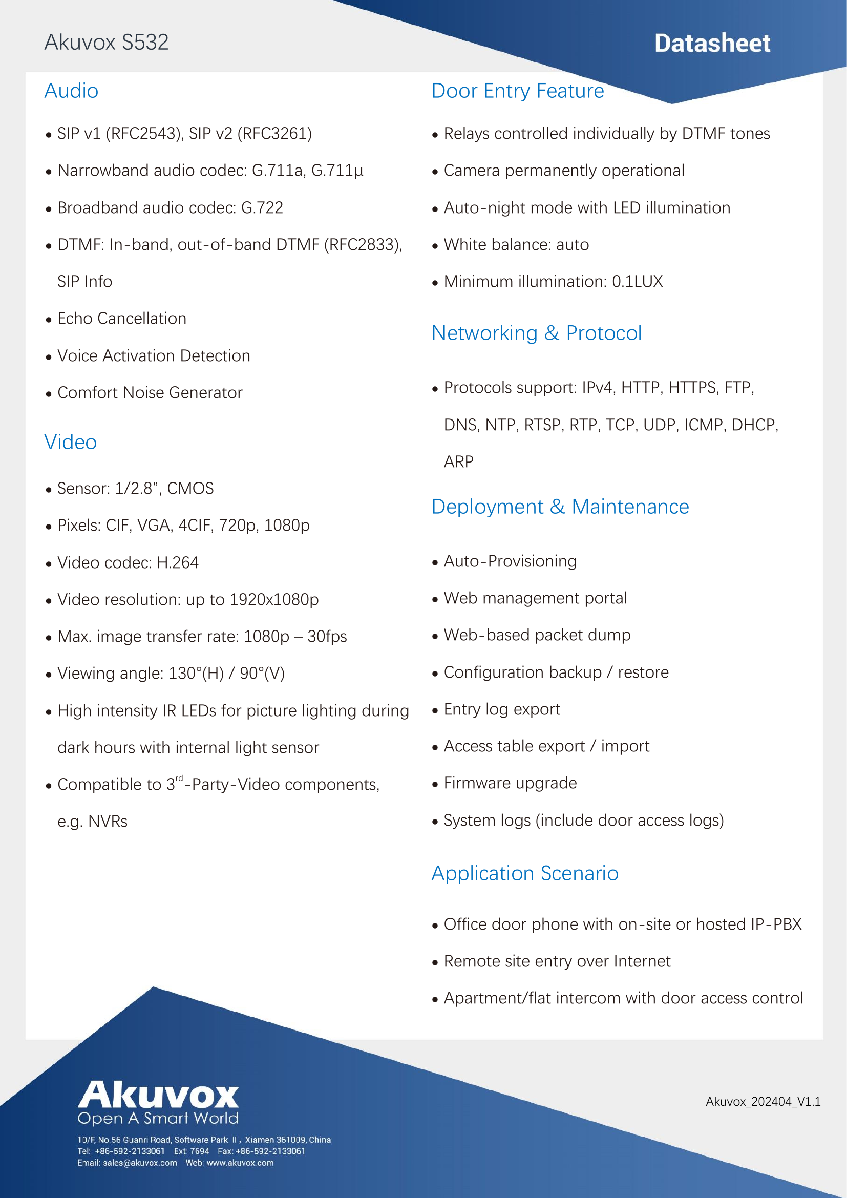 Akuvox‑X915 8″ Luxe Entry