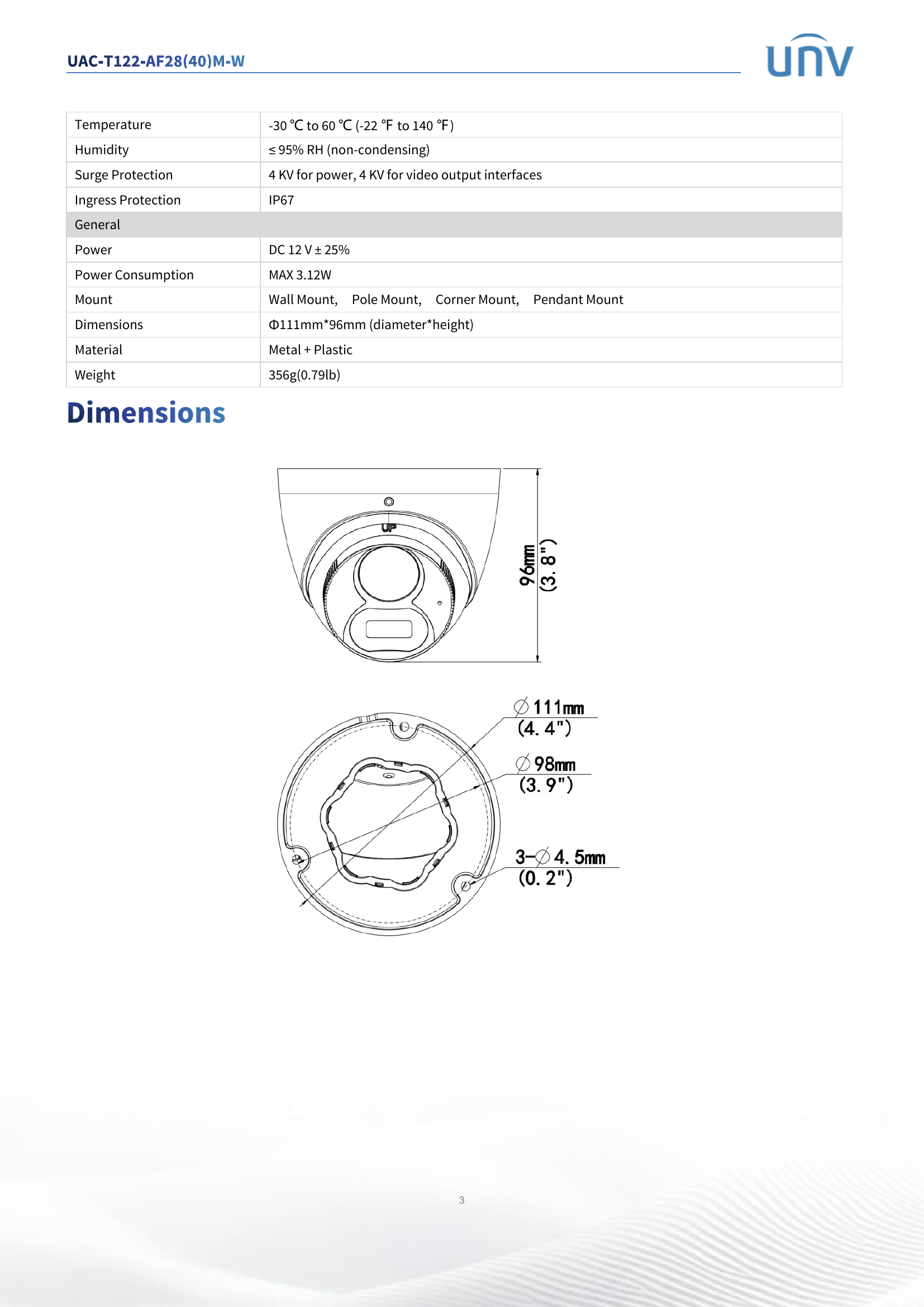 UAC-T122-AF28M LightHunter Turret 2MP