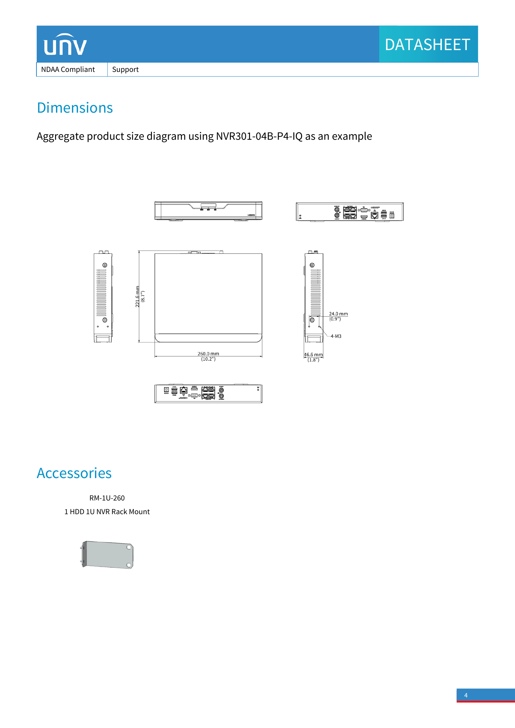 NVR301‑04B‑P4‑IQ • 4‑Channel PoE NVR