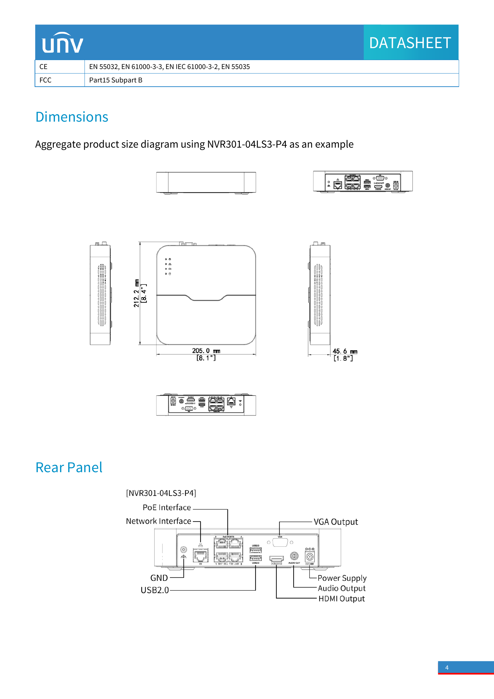 NVR301‑08LS3‑P8 • 8‑Channel PoE NVR