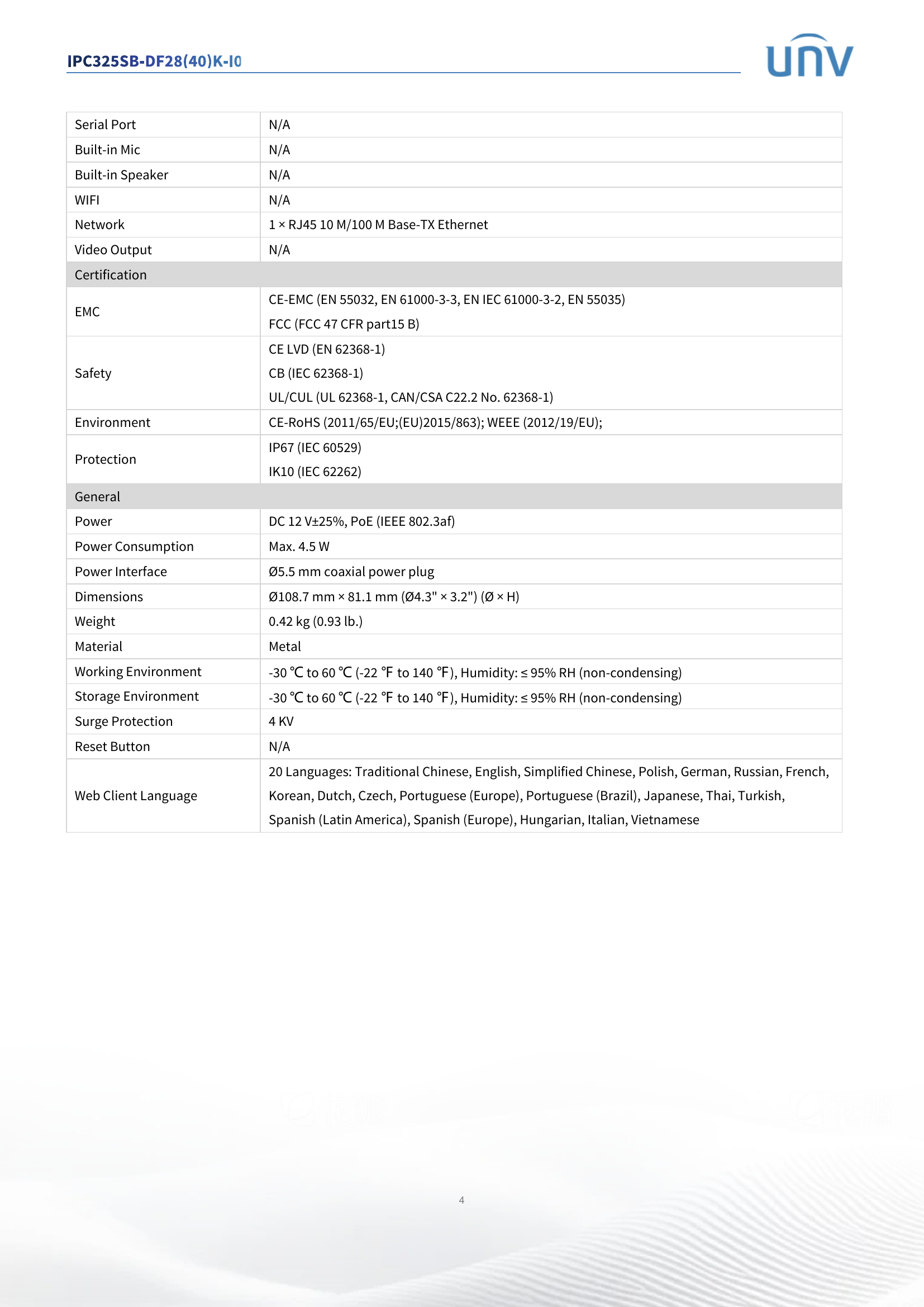 SmartSense 2.0 Fixed 5MP