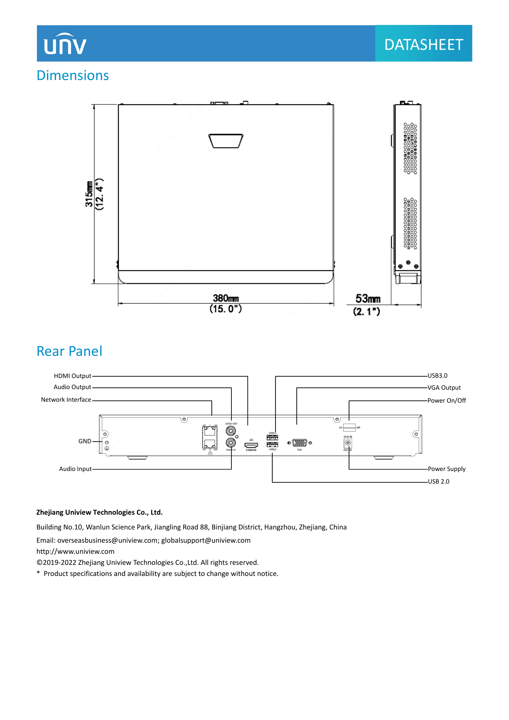  NVR302‑32X • 32‑Channel NVR