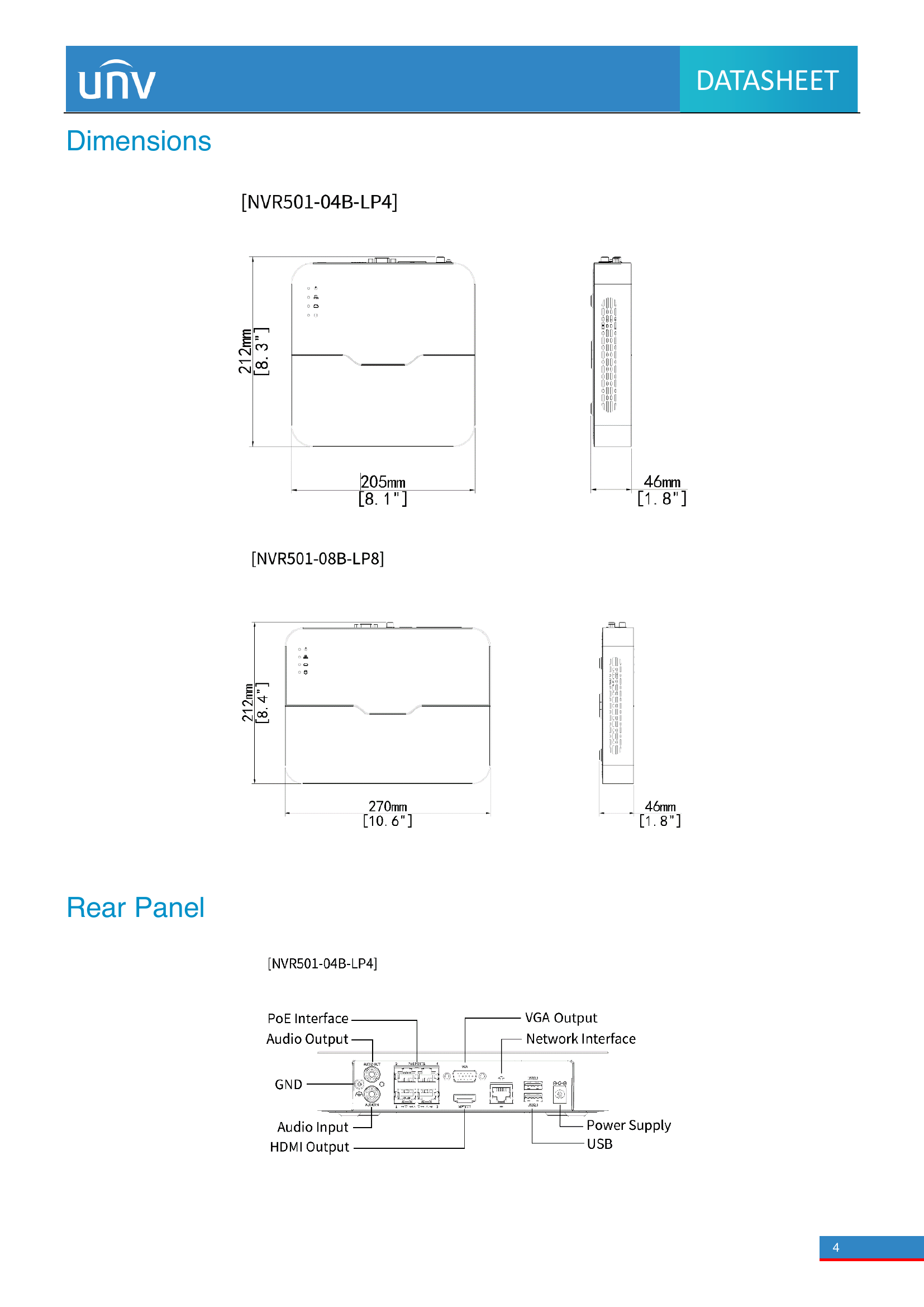 NVR501-08B-LP8 8-Channel NVR