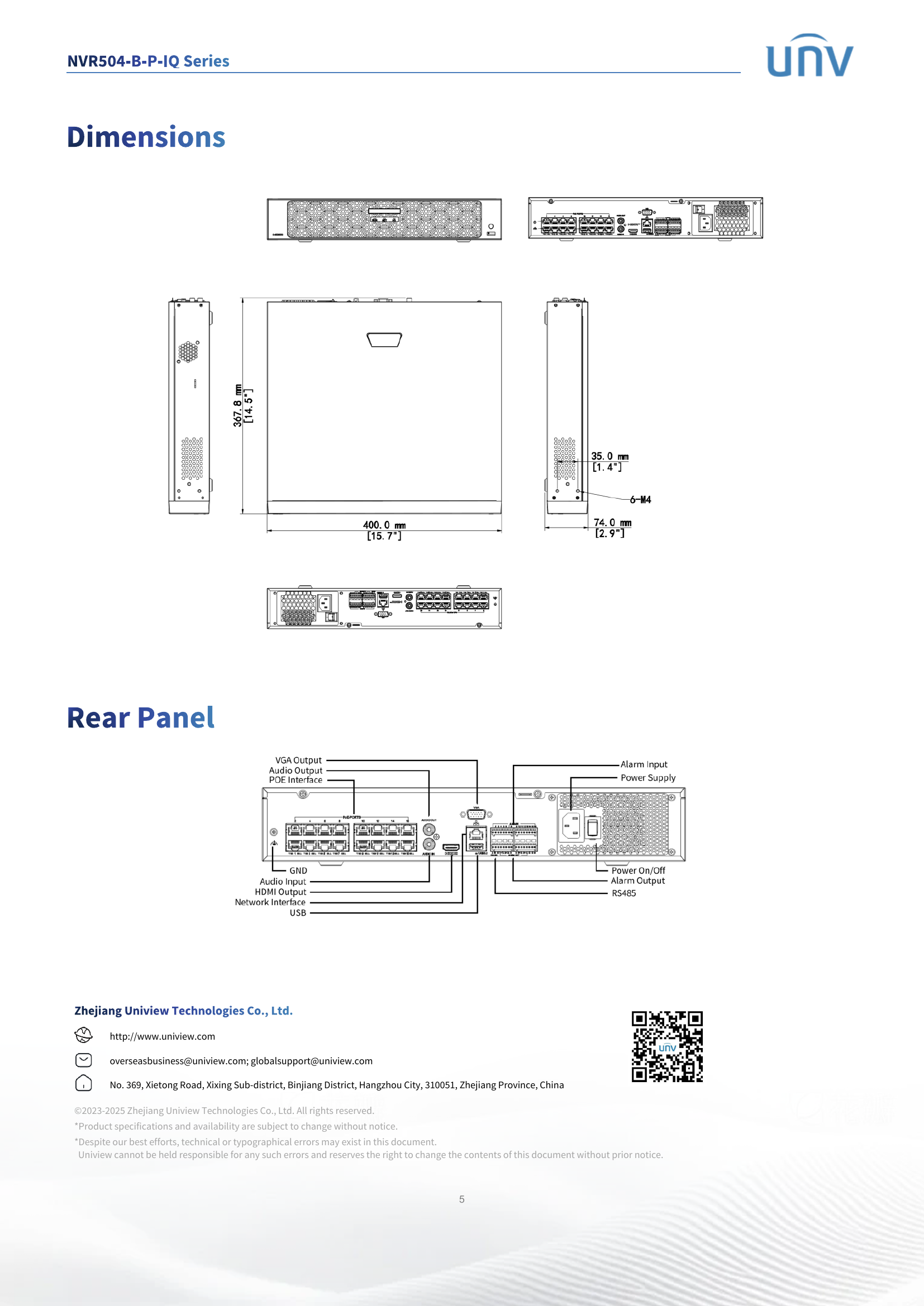 NVR504-32B-P16-IQ 32-Channel PoE 4K NVR (4-HDD)