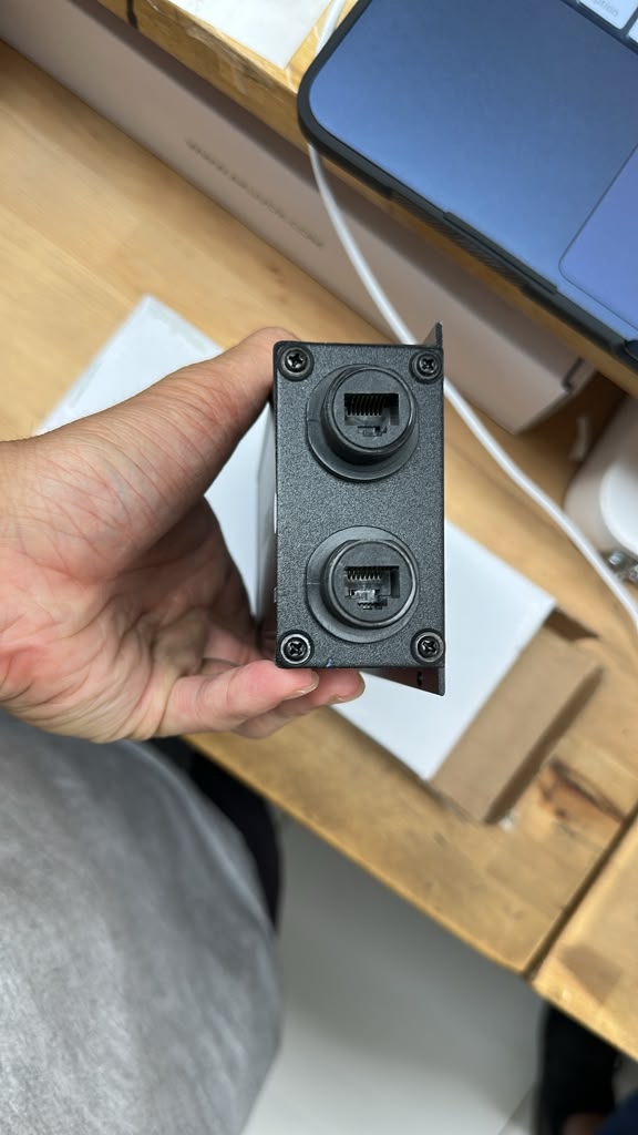 Two waterproof RJ45 output ports