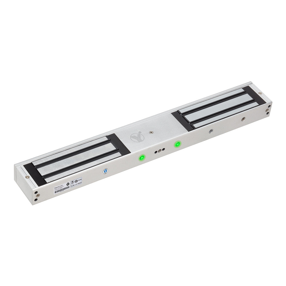 Double door magnetic lock with LED indicators