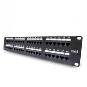 Kenuco Cat.6 110 Type 2U Patch Panel 48 Port Rackmount (2U- 48 Port)