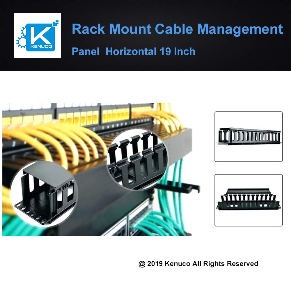 KENUCO 1U 19" Installation Full Metal Cable Manager