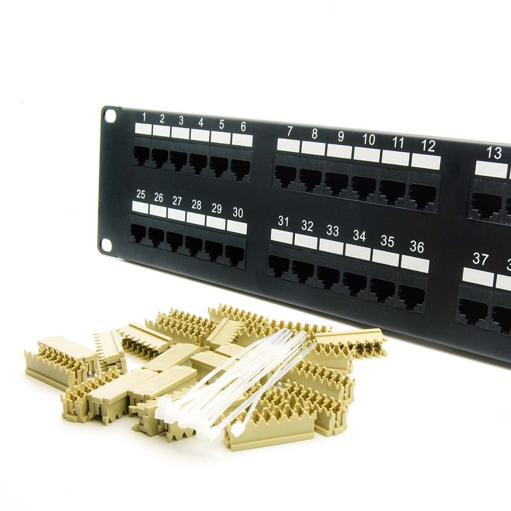 Kenuco Cat.6 110 Type 2U Patch Panel 48 Port Rackmount (2U- 48 Port)