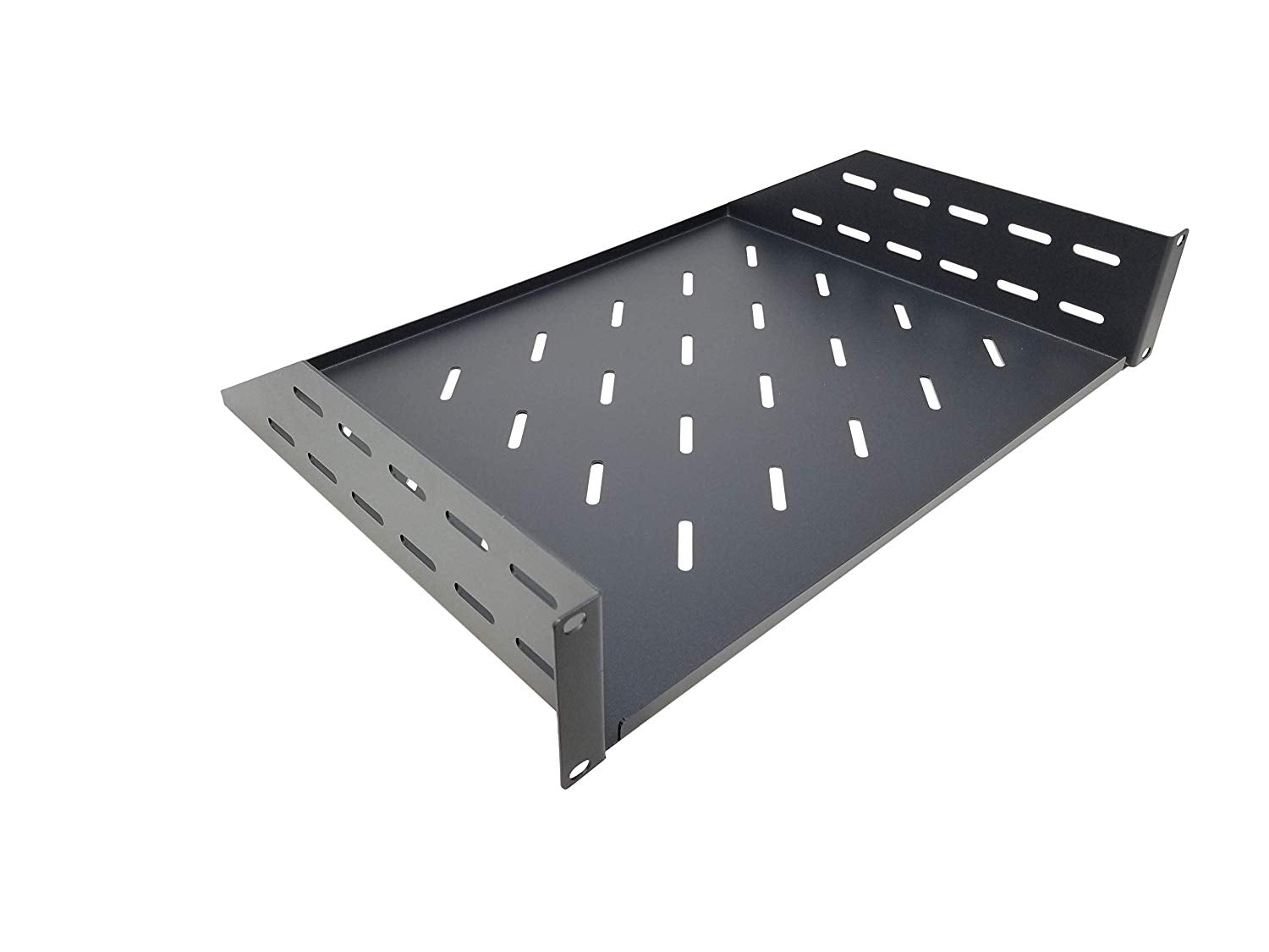 Kenuco Vented 19" Universal Rack Shelf | 13.75" Deep | Heavy-Duty | Steel